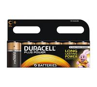 Duracell Plus Power Type C Alkaline Batteries, Pack of 6