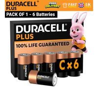 Duracell +100% Plus Power C LR14 MN1400 Alkaline Batteries | 6 Pack