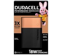 Duracell Power Bank 10050 mAh, Portable Charger with USB C + Fast Charge Technology IN / OUT