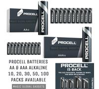 DURACELL PROCELL INDUSTRIAL AA & AAA ALKALINE BATTERIES LR03 LR6 LONG EXPIRY UK