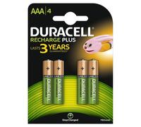 Duracell Recharge Plus Type AAA Batteries 750 Mah, Pack of 4
