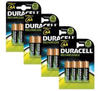 Duracell Rechargeable 2400 mAh AA Batteries - 16 Pack