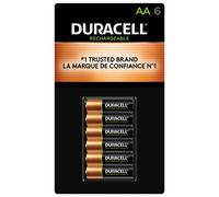 Duracell Rechargeable AA 2500mAh Batteries, 6 Count (Pack of 1), Double A Battery for Long-lasting Power, All-Purpose Pre-Charged Battery for Household and Business Devices