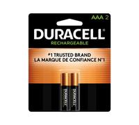 Duracell Rechargeable AAA Batteries, 2 Count (Pack of 1), Triple A Battery for Long-lasting Power, All-Purpose Pre-Charged Battery for Household and Business Devices