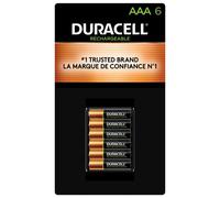 Duracell Rechargeable AAA StayCharged 800 mAh Batteries - Pack of 6