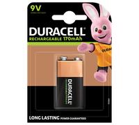 Duracell 9 V Rechargeable Batteries (Pack of 1), 9 V 170 mAH, Long Lasting Power
