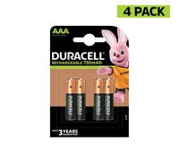 4pk Duracell AAA Size 750mAh Rechargeable Batteries