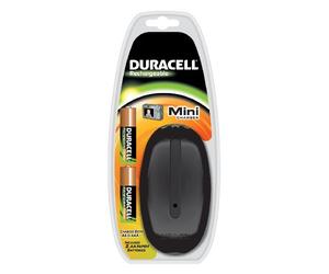 Duracell Rechargeable CEF20 Mini AA and AAA Battery Charger with 2 x Rechargeable AA Batteries