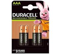 4pk Duracell AAA Size 750mAh Rechargeable Batteries