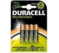 Duracell Rechargeable Plus AAA Rechargeable Battery Nickel-Metal Hydride (NiMH) - Batteries (Rechargeable Battery, Nickel-Metal Hydride (NiMH), 1.2 V, 4 Pieces, 750 mAh, Green)