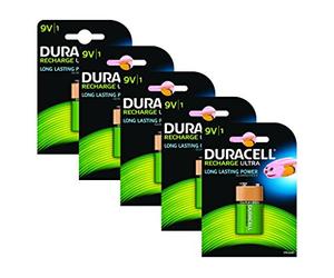 Duracell Rechargeable ultra 9V Battery - Pack of 5