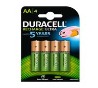 Duracell Rechargeable Ultra AA Batteries NiMH 2500mAh HR6 Duralock 4 Pack