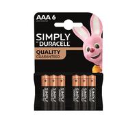 Duracell Batteries Simply Alkaline AAA Single-use – Pack of 6