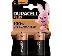4X Duracell C Plus LR14/MN1400 Alkaline (2 Blisters of 2 Batteries) 4 Batteries