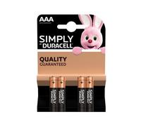 Duracell S5734 Simply Aaa Alkaline Mn2400 Batteries (Pack 4) Durbataaa