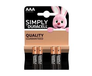 Duracell S5734 Simply Aaa Alkaline Mn2400 Batteries (Pack 4) Durbataaa