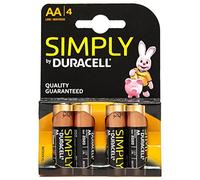 Duracell Simple Batteries AA 1 case (20 x pack of 4)