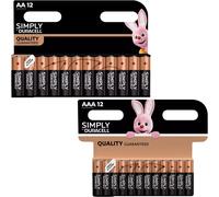 Duracell Simply AA AAA Alkaline Batteries Everyday Power Long Lasting Bulk Pack