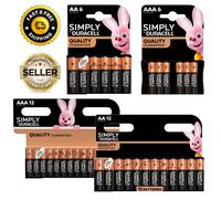 Duracell Simply AA AAA Alkaline Batteries Long Lasting Power Pack Bulk UK Stock