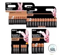 Duracell Simply AA AAA Batteries Alkaline LR03 LR6, 10 Year Warranty Long Expiry