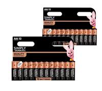 Duracell Simply AA Alkaline Batteries Pack of 24 LR6 MN1500