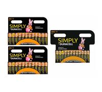 Duracell Simply AA Batteries 24Pk + AAA NonRechargeable Batteries 12Pk