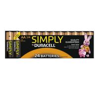 Duracell Simply AA (LR6) Batteries Alkaline Pack of 24