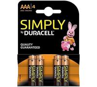 Duracell Simply AAA Batteries, 4 batteries