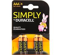 Duracell Simply AAA Batteries - 4 pcs