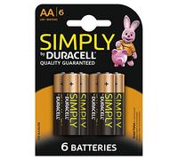 Duracell Blister Pack of 6 Simply AA Batteries - LR06