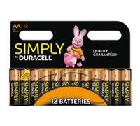 Duracell Battery AA – Simply Single-use Alkaline – Pack of 12