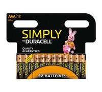 Duracell Simply AAA Batteries (Pack of 12)