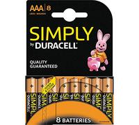 Duracell Simply Batteries Micro AAA LR03 MN2400 Pack of 8