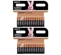 Duracell Simply MN2400 AAA Alkaline Batteries (Pack of 24 Count 1)