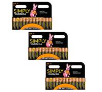 Duracell Simply Pk12 AA Batteries, Pack of 3