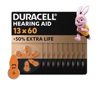 Duracell size 13 Hearing Aids batteries (pack of 60) +50% Extra Life, Easy Installation, 100% recyclable packaging, guaranteed 4 years in storage