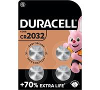 Duracell Specialty 2032 Lithium Coin Battery 3V pack of 4 with Baby Secure Technology and suitablescales wearables and medical devices (DL2032/CR2032)