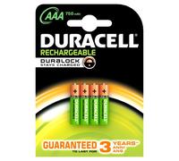 Duracell Stay Charged Rechargeable AAA (LR03) Batteries 750 mAh