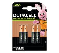 Duracell Stay Charged Rechargeable AAA NiMH 750mAh Batteries Pack of 4 8136 DU09023