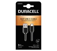 Duracell USB5031A 1M USB to USB-C Black - Cable USB 3.0 (3.1 Gen 1), USB A, USB C, Male/Male, Straight, Straight