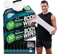 Duracleanse Body Towels for Men (Pack of 2), 100 XL No Rinse Bath Towels + 8 Travel Bath Towels (9" x 12") After Gym