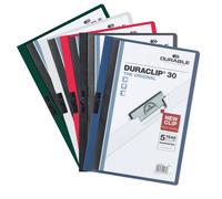 Duraclip Clip Folder 1-30 Sheets A4 Pack of 5 Assorted Colours