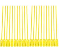 Duradeals Heavy Duty Flat Strap Yellow Plastic Security Seals Numbered Without Barcode 40cm, 200x Tamper-Evident, for Freight Containers, Cages, Trolleys, High-Value Shipments