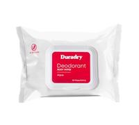 Duradry Deodorant Body Wipes for Men & Women - Body Wipes for Odor Control, Use for On-the-Go Cleansing, Gym Sessions, Travel, or Rinse-Free Shower Alternative - Aqua Scent, Pack of 1