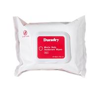 Duradry Wash Wipes - Deep Cleansing & Deodorizing Sweat Wipes, Rinse Free, Neutralizes Odors, A Shower in a Wipe, Great for After the Gym, No Harsh Chemicals, On-the-Go Wipes - Aqua (Pack of 1)