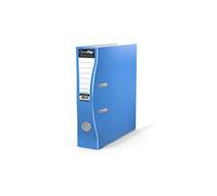 Durafile Lever Arch File, Light Blue File, 'Ergonomic Curved Spine' Single Folder, Glossy Heavy Duty Board Construction with Metal Mechanism, Suitable for A4 Documents, Storage File folders