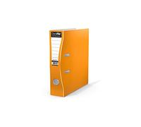 Durafile Lever Arch File, Orange File, 'Ergonomic Curved Spine' Single Folder, Glossy Heavy Duty Board Construction with Metal Mechanism, Suitable for A4 Documents, Storage File folders