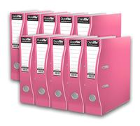 Durafile Lever Arch Files, Pink, Pack of 10 Folders, Heavy Duty Board Construction Suitable for A4 Size Documents, Ideal folders for School, Home and The Office