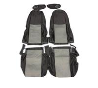 Durafit Seat Covers 2010-2021 Express Front Bucket Seats with Opening for Grab Handle on Passenger Side Backrest. Made in Dark Gray Twill with Padded Quilted Comfort Center Panels. Enjoy the Comfort.