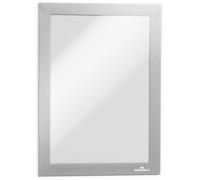 DURAFRAME Magnetic Frame, A5 Format In Silver, Pack of 5 Frames, Document Frame for Professional Internal Signage